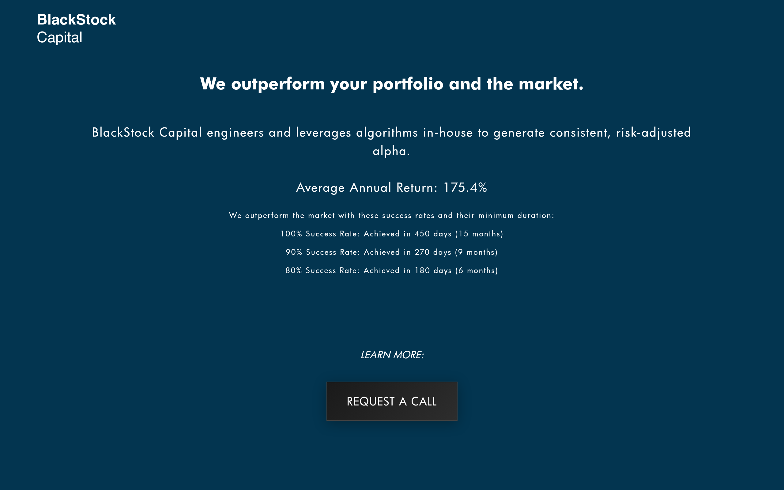Screenshot of Blackstock Fund